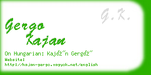 gergo kajan business card